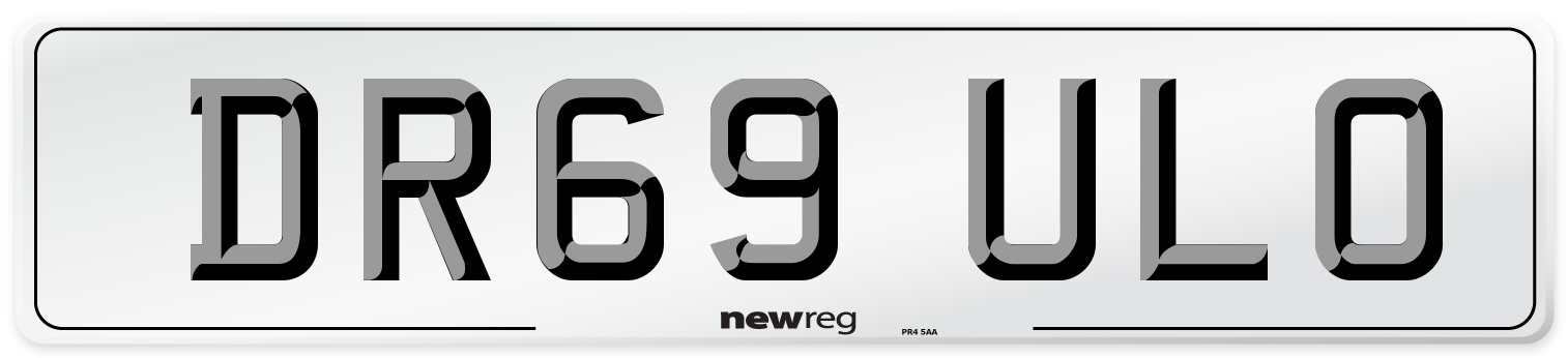 DR69 ULO Number Plate from New Reg